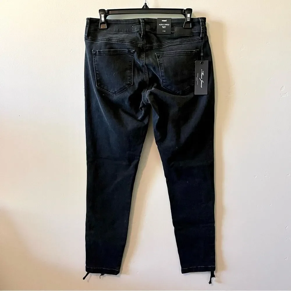 MAVI Alexa Ankle Mid Rise Skinny Jeans with Lace Up Ankles Size 28 - Picture 4 of 7